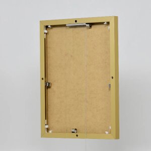 Marco de aluminio efecto Quadro 21x28 cm cristal acrílico dorado