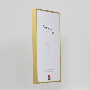 Marco de aluminio efecto Quadro 21x28 cm cristal acrílico dorado