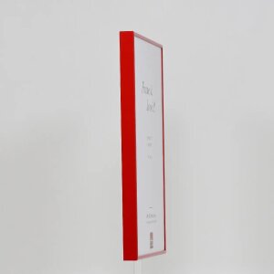 Portarretratos efecto aluminio Quadro 21x29,7 cm cristal acrílico rojo