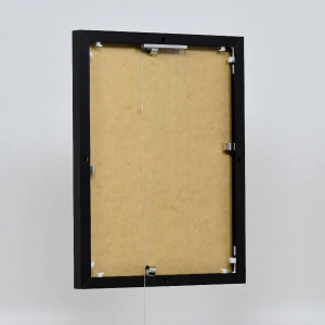 Portarretratos efecto aluminio Quadro 23x70 cm cristal acrílico negro