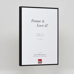 Marco de aluminio efecto Quadro 25x60 cm cristal acrílico negro trasera MDF