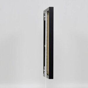 Marco de aluminio efecto Quadro 25x60 cm cristal acrílico negro trasera MDF