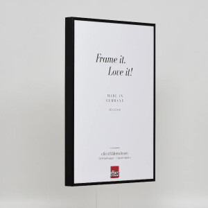 Marco de aluminio efecto Quadro 25x60 cm cristal acrílico negro trasera MDF