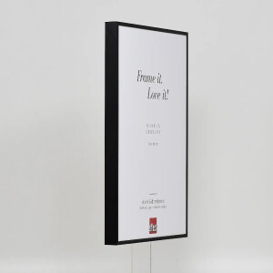 Marco de aluminio efecto Quadro 25x60 cm cristal acrílico negro trasera MDF