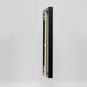 Marco de aluminio efecto Quadro 25x60 cm cristal acrílico negro trasera MDF