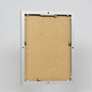 Marco de aluminio efecto Quadro 25x80 cm cristal acrílico plateado