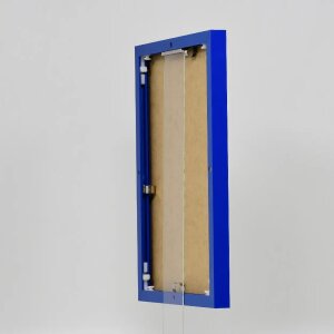 Portarretratos efecto aluminio Quadro 25x80 cm cristal acrílico azul