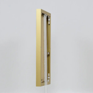 Marco de aluminio efecto Quadro 25x80 cm cristal acrílico dorado