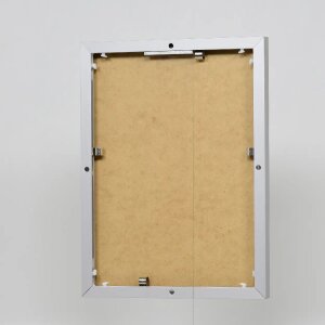 Portarretratos efecto aluminio Quadro 27x48 cm cristal acrílico plateado