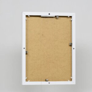 Portarretratos efecto aluminio Quadro 27x48 cm cristal acrílico blanco