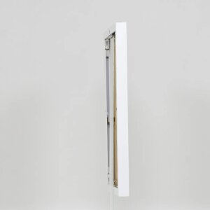 Portarretratos efecto aluminio Quadro 27x48 cm cristal acrílico blanco