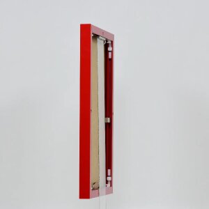 Portarretratos efecto aluminio Quadro 35x50 cm cristal acrílico rojo