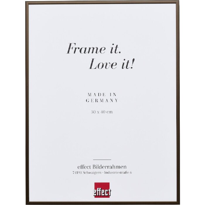 Effect Aluminium-Bilderrahmen Quadro 40x40 cm bronze Acrylglas