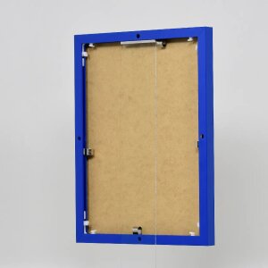 Portarretratos efecto aluminio Quadro 40x60 cm cristal acrílico azul