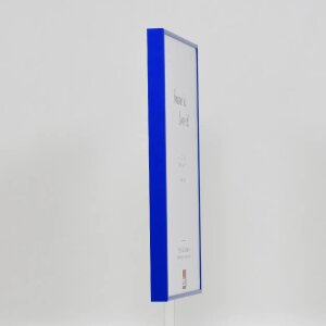 Portarretratos efecto aluminio Quadro 40x60 cm cristal acrílico azul