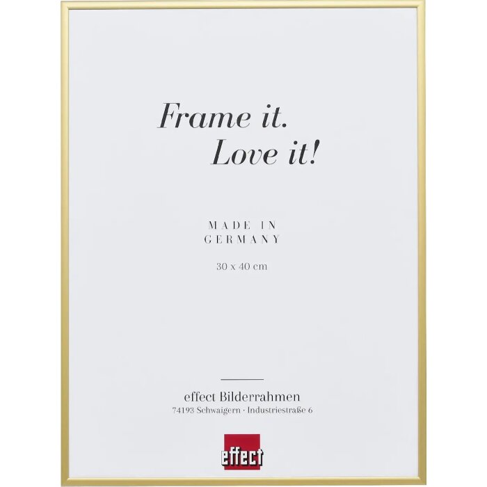 Efecto Quadro marco de aluminio 45x80 cm oro con cristal acrílico