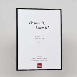 Efecto Quadro marco de aluminio 45x80 cm vidrio acrílico negro de alto brillo