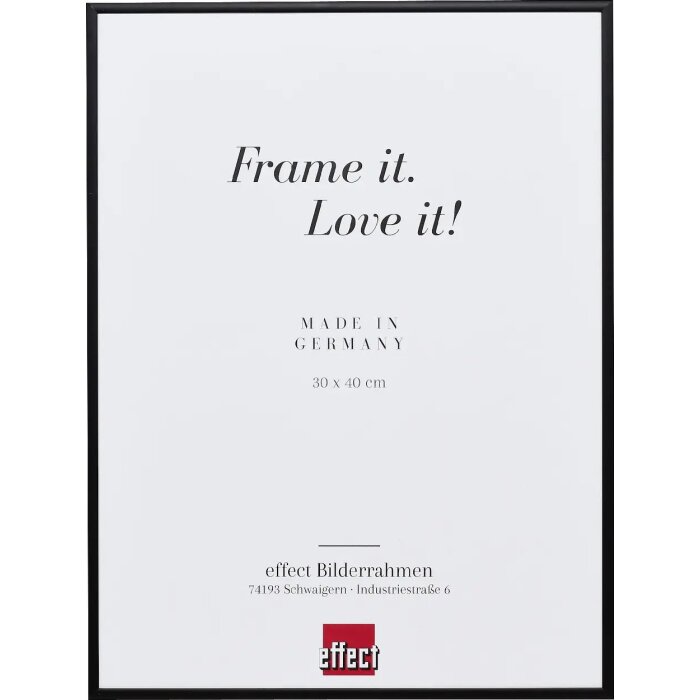 Efecto Quadro marco de aluminio 50x75 cm cristal acrílico negro