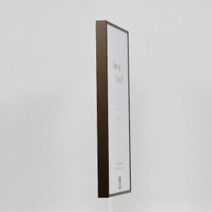 Marco de aluminio efecto Quadro 14,8x21 cm bronce cristal acrílico