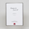 Portarretratos efecto aluminio Quadro 14,8x21 cm cristal acrílico plata alto brillo