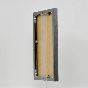 Portarretratos efecto aluminio Quadro 14,8x21 cm plata envejecida cristal acrílico