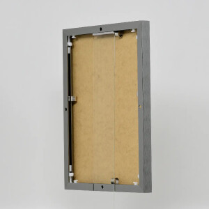 Portarretratos efecto aluminio Quadro 14,8x21 cm plata envejecida cristal acrílico