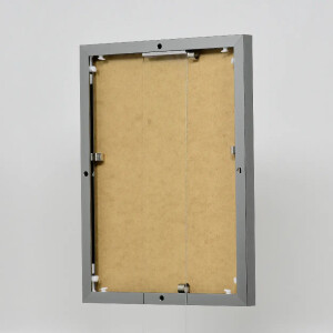 Portarretratos efecto aluminio Quadro 14,8x21 cm plata envejecida cristal acrílico