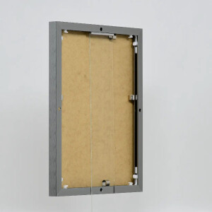 Portarretratos efecto aluminio Quadro 14,8x21 cm plata envejecida cristal acrílico