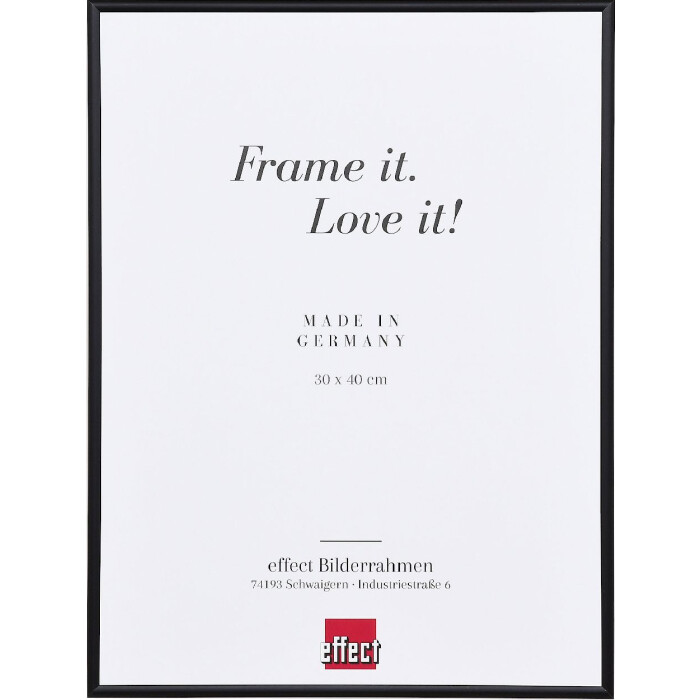 Marco de fotos Effect Serie 1 de aluminio con acrílico negro 40 x 50 cm