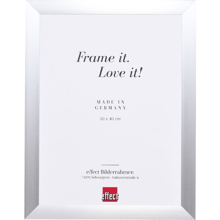 Marco de fotos Effect Profil S3 Plata 30x40 cm con Cristal de Acrílico