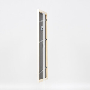 Efecto marco de madera perfil 32 blanco 13x13 cm cristal acrílico