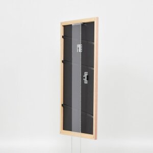 Efecto marco de madera perfil 32 marrón claro 50x60 cm cristal acrílico