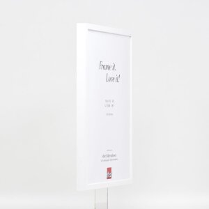 Efecto marco de madera perfil 35 blanco 25x60 cm cristal acrílico