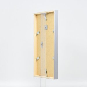 Efecto marco de madera perfil 35 gris claro 50x65 cm cristal acrílico