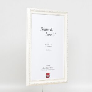 Efecto Madera Marco Barroco Perfil 37 blanco 25x35 cm Cristal acrílico