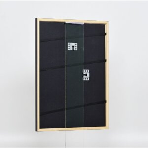Efecto marco de madera maciza perfil 39 negro 25x30 cm cristal acrílico