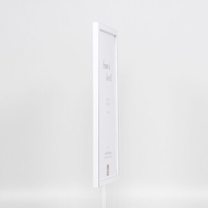 Efecto marco de madera maciza perfil 39 blanco 25x30 cm cristal acrílico