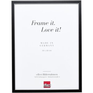 Efecto marco de madera maciza perfil 39 negro 40x40 cm...