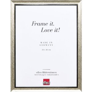 Marco de fotos de madera Effect Profil 40 en plata 10x15...