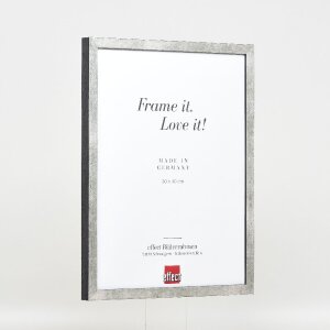 Marco de fotos Effect Holzrahmen Holzprofil 42 Acrylglas plateado 18x27 cm