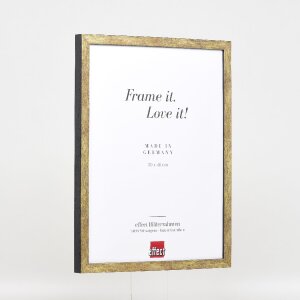 Marco de fotos de madera Effect Profil 42 con acrílico antiguo oro 25x35 cm