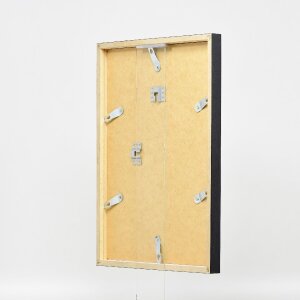 Marco de fotos Effect con perfil de madera 42, acrílico plateado, 25x70 cm