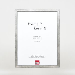 Marco de fotos Effect con perfil de madera 42, acrílico plateado, 50x100 cm