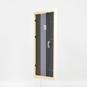 Marco de fotos de madera Efecto Profil 43 blanco brillante 9x13 cm vidrio de seguridad