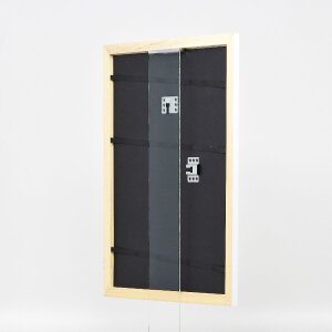 Marco de fotos de madera Efecto Profil 43 blanco brillante 9x13 cm vidrio de seguridad
