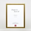 Marco de fotos de madera efecto Profil 43 Oro 10x15 cm con cristal de seguridad