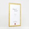 Marco de fotos de madera efecto Profil 43 Oro 10x15 cm con cristal de seguridad