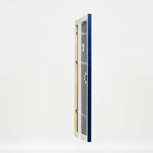 Marco de fotos de madera efect Profil 43 royalblau 15x20 cm con cristal artístico