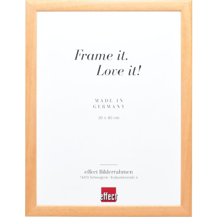 Marco de fotos de madera efect Profil 43 natur 18x27 cm con vidrio decorativo