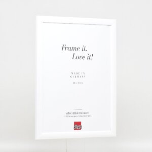 Marco de fotos de madera Effect Profil 43 Blanco Brillo 25x60 cm Vidrio Decorativo